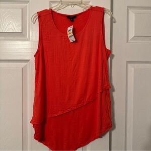 Alfani Sleeveless Layered Tank Top - Coral
